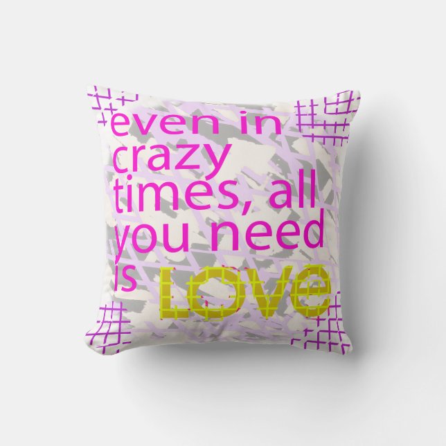 Typography Loving Inspiration  Throw Pillow (Front)
