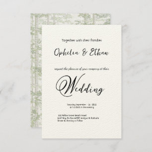 Typography Minimalist Wedding Invitation