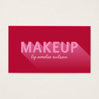 Typography Modern Dark Pink Makeup Artist Business Card