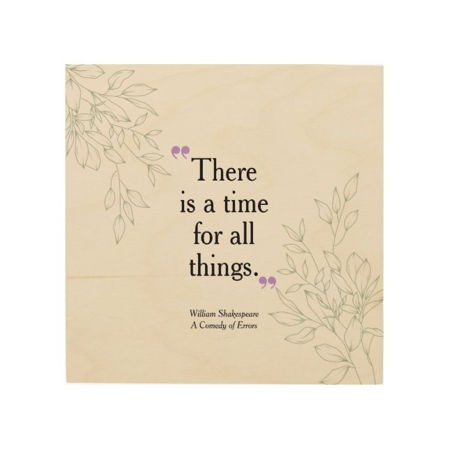 Typography Modern Elegant Quote Botanical Boho Wood Wall Art (Front)