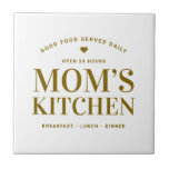 Typography Mom’s Kitchen Custom Ceramic Tile<br><div class="desc">Typography Mom’s Kitchen Custom Ceramic Tile</div>