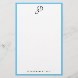 Typography Monogram Customizable Simple Template Stationery