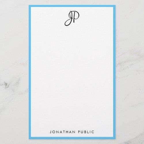 Typography Monogram Customizable Simple Template Stationery