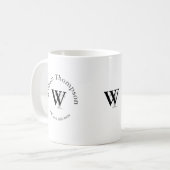typography monogram - personalized logo coffee mug (Front Left)