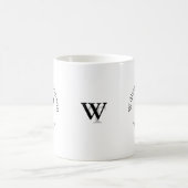 typography monogram - personalized logo coffee mug (Center)