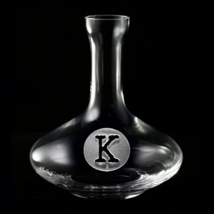 Typography Monogrammed Wine Decanter
