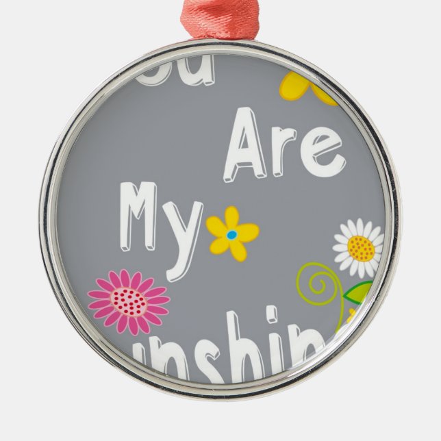 Typography Motivational Phrase - Grey Metal Ornament (Front)