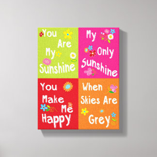 Typography motivational phrases - collage canvas print