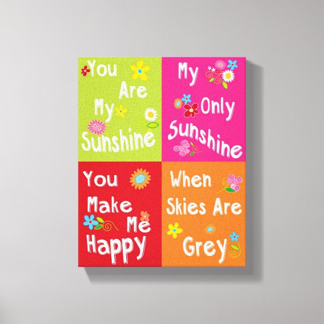Typography motivational phrases - collage canvas print (Front)