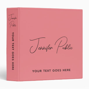 Typography Name Add Logo Script Text Here 3 Ring Binder