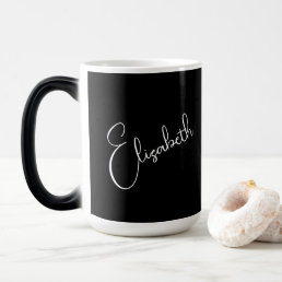 Typography Name Black And White Modern Coffee Magic Mug