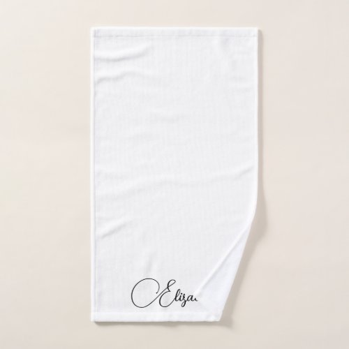 Typography Name Black White Custom Template Hand Towel