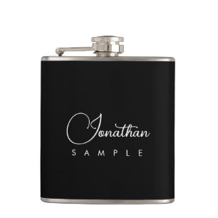Typography Name Modern Elegant Clean Template Flask
