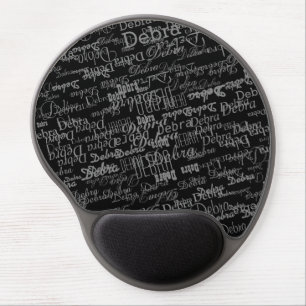 Typography name personalized gel mouse pad