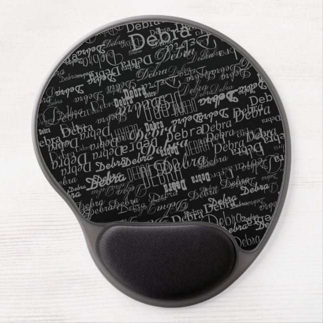 Typography name personalized gel mouse pad (Front)