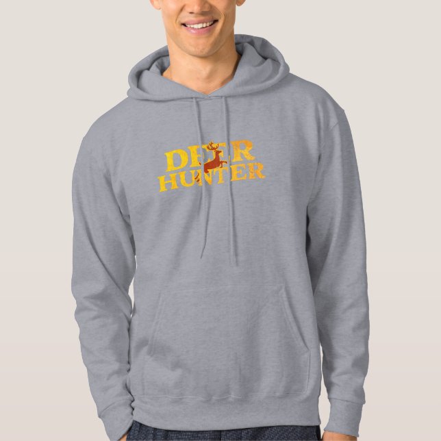 Typography Nature Deer Hunting Season Personalize Hoodie (Front)