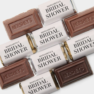 Typography Nutrition Facts Custom Bridal Shower Hershey's Miniatures