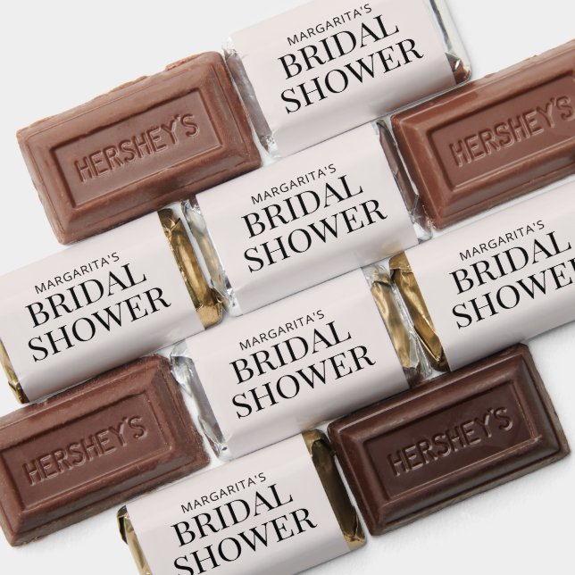 Typography Nutrition Facts Custom Bridal Shower Hershey's Miniatures (Assorted)