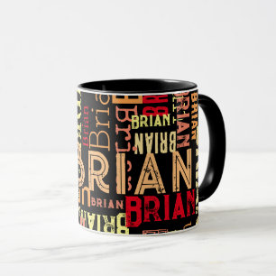 Typography Pattern of Custom Color Names Mug