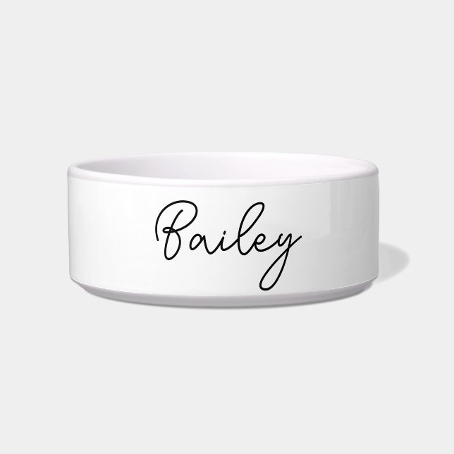 Typography pet name custom bowl (Front)