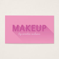 Typography Pink Purple Lavender Makeup Artist Business Card