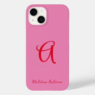Typography PInk Red Modern Feminine Case-Mate iPhone 14 Case