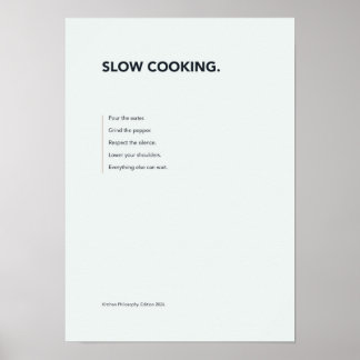 Typography poster Slow Cooking