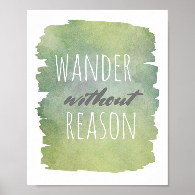 typography poster wander without reason (Front)