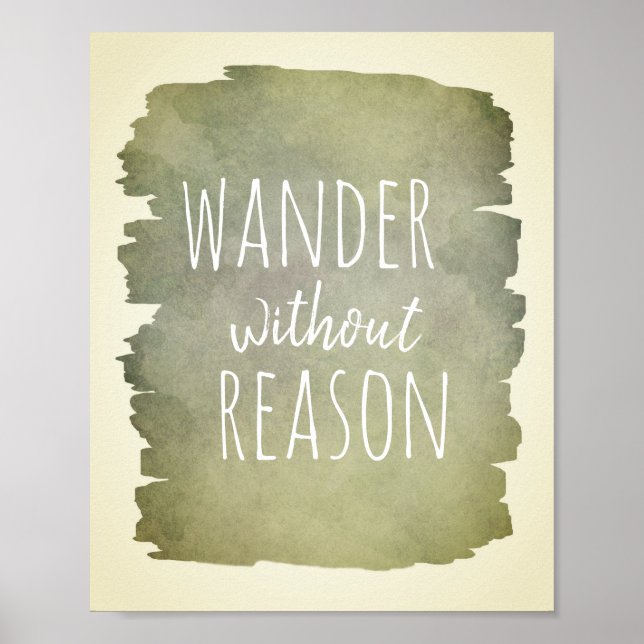 typography poster wander without reason (Front)