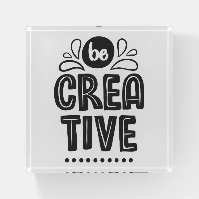 Typography Quote Paperweight (Front)