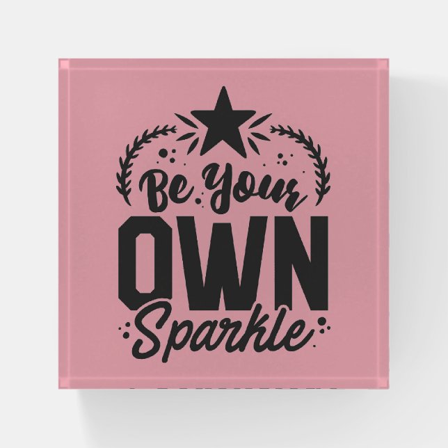 Typography Quote Paperweight (Front)