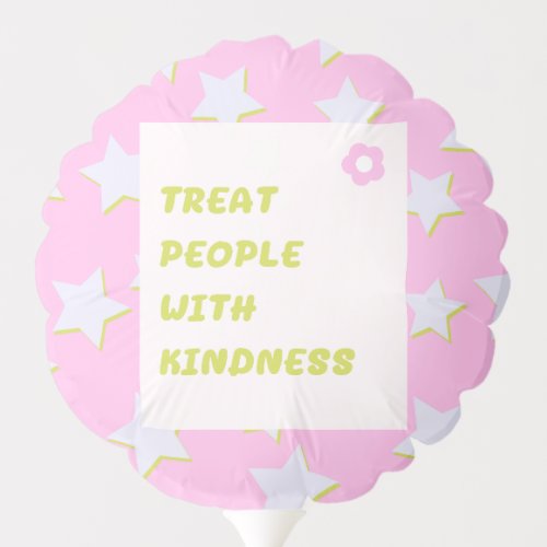 Typography Quote Saying Kindness Flower Retro Balloon
