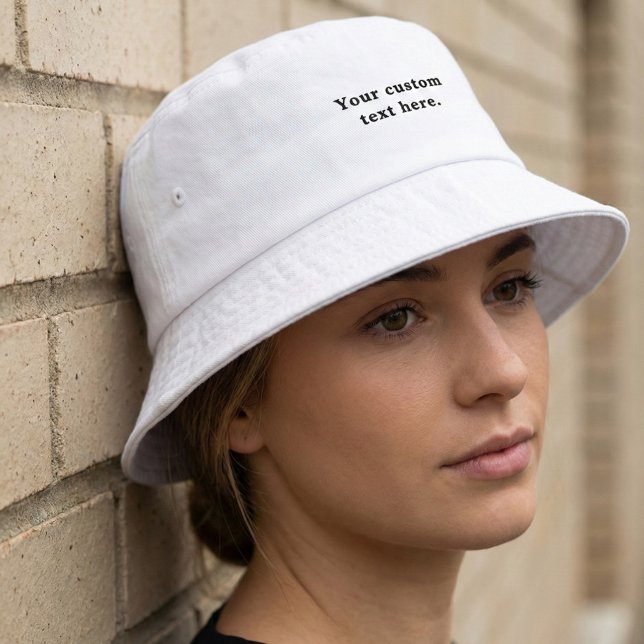 Typography Quote Template White Bucket Hat (Creator Uploaded)