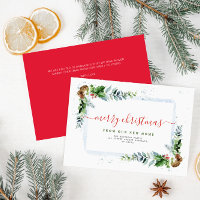 typography red merry christmas moving announcement