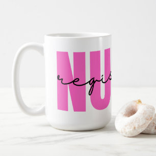 Typography Registered Nurse Mug