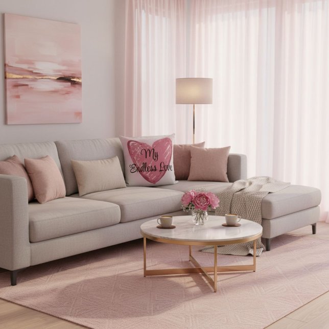 Typography  romantic elegant modern quote throw pillow (Creator Uploaded)