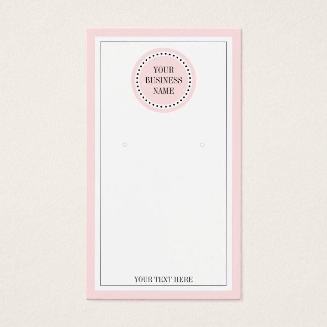 Typography Round Pink Logo Earring Jewelry Display (Front)