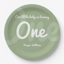 Typography Sage 1st Baby First Birthday