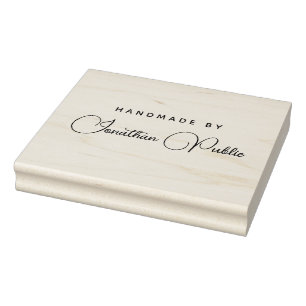 Typography Script Name Custom Template Handmade Rubber Stamp