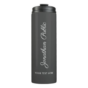 Typography Script Name Modern Elegant Best Thermal Tumbler