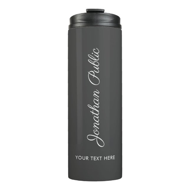 Typography Script Name Modern Elegant Best Thermal Tumbler (Front)