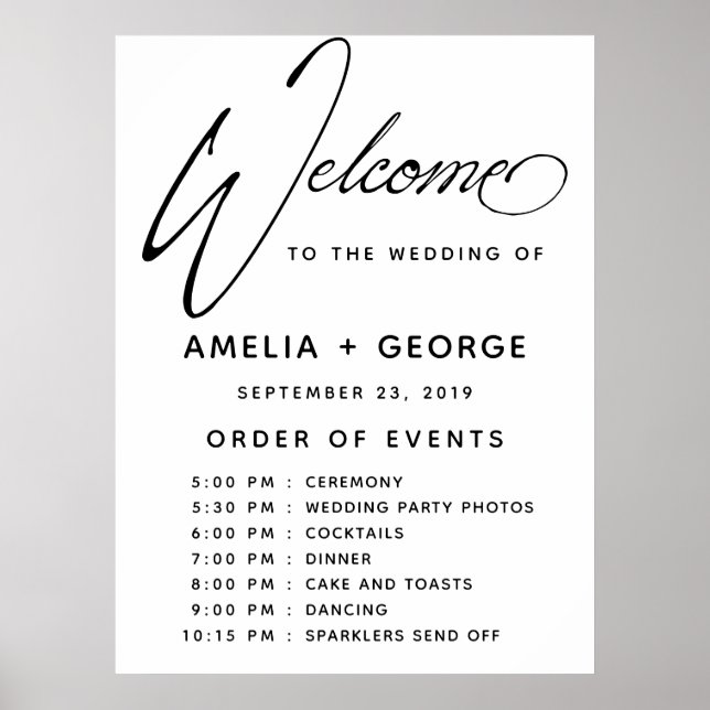 Typography Script Natural Handwriting Poster (Front)