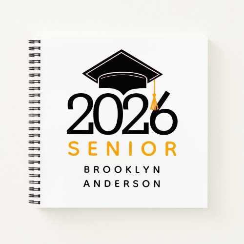 Typography Senior Class of 2021 Graduation  Notebook