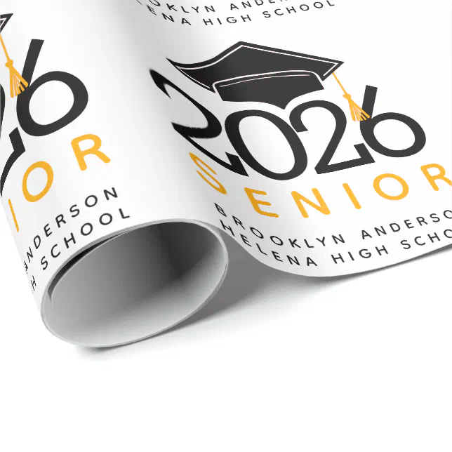 Typography Senior Class of 2021 Graduation Wrapping Paper | Zazzle