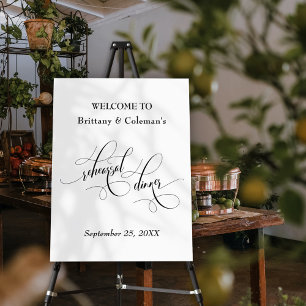 Typography Simple Welcome to The Rehearsal Dinner Foam Board