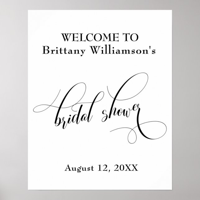 Typography Simple Welcome to The Rehearsal Dinner Poster (Front)