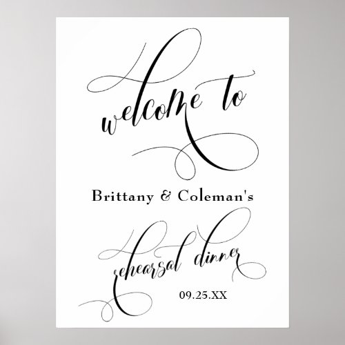 Typography Simple Welcome to The Rehearsal Dinner Poster