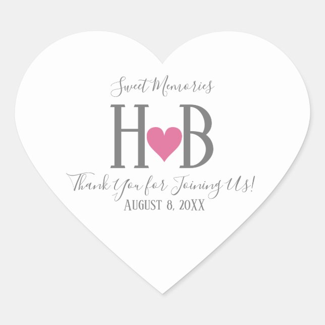 Typography Sweet Memories Wedding Favor Stickers (Front)