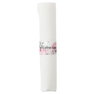 Typography text floral hearts romantic watercolor  napkin bands
