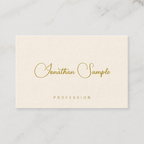 Typography Text Modern Elegant Template Gold Font Business Card